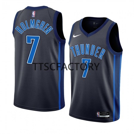 Oklahoma City Thunder Chet Holmgren 7 Nike 2022-23 City Edition Musta Miesten Pelipaidat Swingman